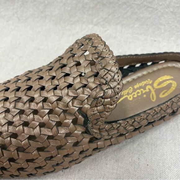 Sbicca Vintage Collection Iota metallic bronze woven leather mules NIB Size 9 - Picture 3 of 15